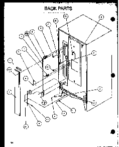 Back Parts Diagram and Parts List for 86855-P1116907WE  Amana Refrigerator