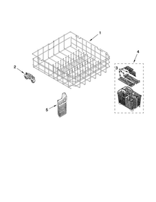 Lower Rack Parts Diagram and Parts List for MDB7760AWS2  Maytag Dishwasher