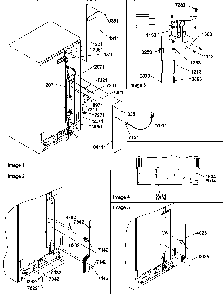 Cabinet Back Diagram and Parts List for SRD520TW-P1308801WW  Amana Refrigerator
