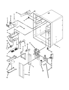 Refrigerator Liner Parts Diagram and Parts List for MFI2269VEB10  Maytag Refrigerator