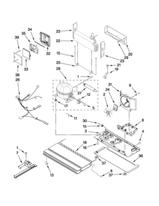 Unit Parts Diagram and Parts List for MFC2061HEW4  Maytag Refrigerator