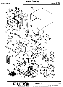 Section 1 Diagram and Parts List for 70 4001 Amana Microwave