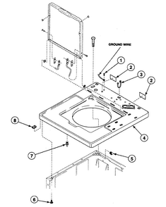 Part Location Diagram of 39185WP Maytag Top assembly