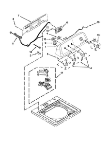 Controls And Water Inlet Parts Diagram and Parts List for NTW4701BQ0  Amana Washer