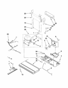 Unit Parts Diagram and Parts List for GB2026LEKS5  Amana Refrigerator