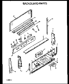 Backguard Parts Diagram and Parts List for ARR623L-P1130983NL  Amana Range