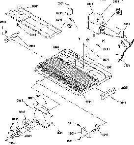 Machine Compartment Diagram and Parts List for SCD25TBL-P1190428WL  Amana Refrigerator