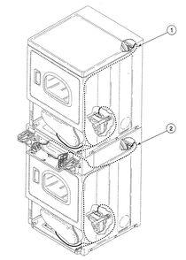 Harnesses 2 Diagram and Parts List for SSE007WF1500  Speed Queen Dryer