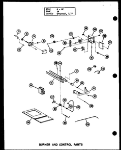 Burner And Control Parts 3 Diagram and Parts List for GH-80DE P96380-2F Amana Furnace