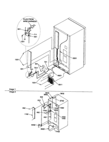 Cabinet Back Diagram and Parts List for TR18V2E-P1315705WE  Amana Refrigerator