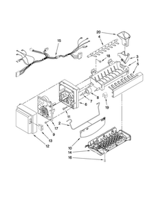 Icemaker Parts Diagram and Parts List for JFI2089WTS1  Jenn-Air Refrigerator
