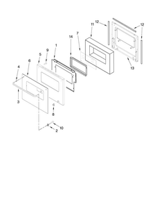 Oven Door Parts Diagram and Parts List for CWG3600AAB26  Maytag Wall Oven