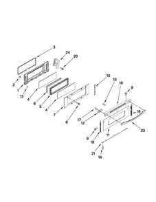 Upper Door Parts Diagram and Parts List for MGR6875ADB27  Maytag Range