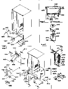 Drain System,rollers,&evaporator Diagram and Parts List for 57085-P1190813WE  Amana Refrigerator