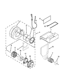 Blower Unit Parts Diagram and Parts List for JGS9900CDF00  Jenn-Air Range