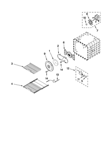 Internal Oven Parts Diagram and Parts List for JGRP430WP00  Jenn-Air Range