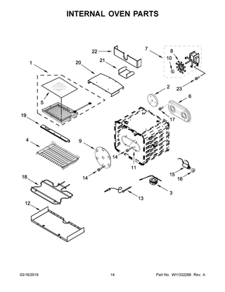 Internal Oven Parts Diagram and Parts List for JDRP536HL00  Maytag Range