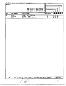 Unit Compartment And System Page 3 Diagram and Parts List for 21173-0A  Admiral Refrigerator