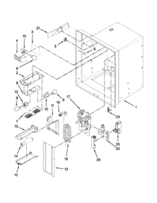 Refrigerator Liner Parts Diagram and Parts List for JFI2089WES8  Jenn-Air Refrigerator