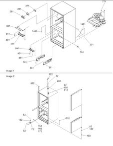 Light Covers & Hinges Diagram and Parts List for BX518VE-P1324301WE  Amana Refrigerator