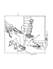 Burner Assembly Diagram and Parts List for MDG25PRAWW2  Maytag Dryer