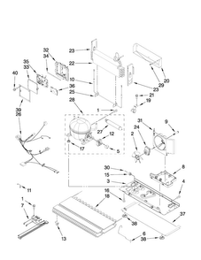 Unit Parts Diagram and Parts List for JFC2290VEP3  Jenn-Air Refrigerator