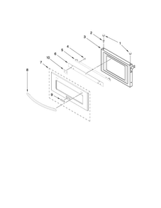 Microwave Door Parts Diagram and Parts List for JMW2427WS02  Jenn-Air Microwave