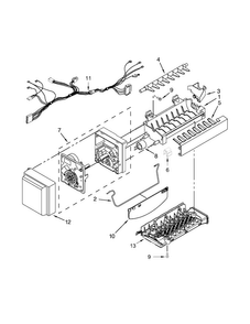 Icemaker Parts Diagram and Parts List for AFI2539ERM01  Amana Refrigerator