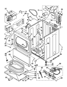 Cabinet Parts Diagram and Parts List for MDG17MNBGW1  Maytag Dryer