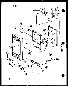 Control Diagram and Parts List for RS-7A P75589-7M Amana Microwave