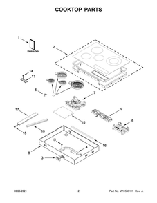 Cooktop Parts Diagram and Parts List for JEC4424KB00  Maytag Cooktop