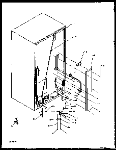 Cabinet Back Diagram and Parts List for 2599CIWEL-P1170601WL  Amana Refrigerator