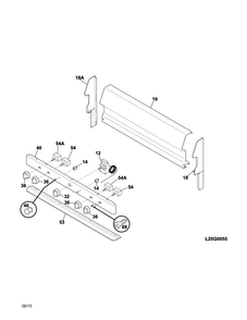 Backguard Diagram and Parts List for CRE3510LWG  Crosley Range