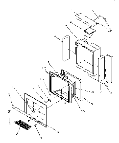 Ice And Water Cavity Assembly Diagram and Parts List for SSD21SL-P1193901WL  Amana Refrigerator