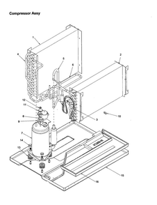 Compressor Assembly Diagram and Parts List for TC11085W1 REV A-TC11085W1 A Amana Air Conditioner