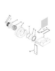 Part Location Diagram of 2822W003-80 Whirlpool SCROLL-FAN