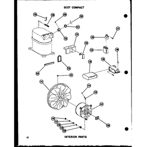 Interior Parts 2 Diagram and Parts List for 109-2J P54390-83R Amana Air Conditioner
