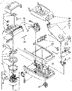 Base Assembly Diagram and Parts List for 1162039081  Kenmore Canister Vacuum