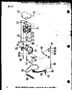 Motor Diagram and Parts List for TAA800 P75751-7W Amana Dryer