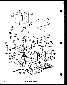 Interior Parts Diagram and Parts List for R-2 P71306-2M Amana Microwave