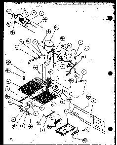 Machine Compartment Diagram and Parts List for 36501W-P1121705WW  Amana Refrigerator