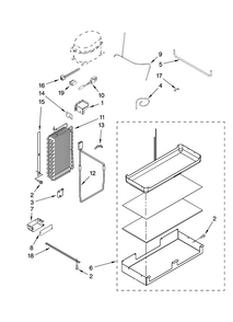 Lower Unit And Tube Parts Diagram and Parts List for JS48SEDUDB01  Jenn-Air Refrigerator