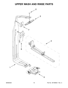 Upper Wash And Rinse Parts Diagram and Parts List for MDB9979SKZ2  Maytag Dishwasher