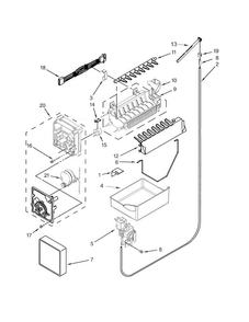Icemaker Parts Diagram and Parts List for MBF1958XEB6  Maytag Refrigerator