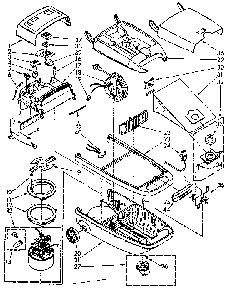Base Assembly Diagram and Parts List for 1162543085  Kenmore Canister Vacuum