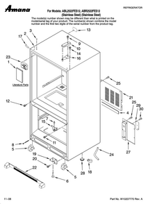 Part Location Diagram of W10183261 Whirlpool ENERGY GUIDE