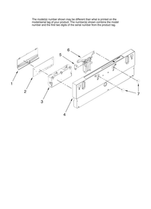 Control Panel Parts Diagram and Parts List for JDB1095AWW0  Jenn-Air Dishwasher