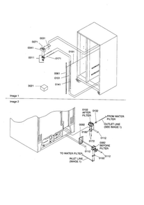 Water Filler Assembly Diagram and Parts List for SBD21VE-P1315502WE  Amana Refrigerator