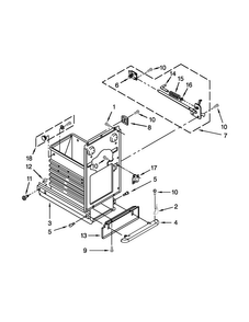 Container Parts Diagram and Parts List for TC607X4  Jenn-Air Trash Compactor