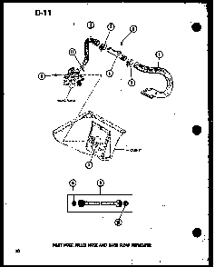 Inlet Hose Diagram and Parts List for TAA300 P75751-12W Amana Washer